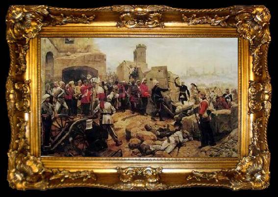 framed  unknow artist Arab or Arabic people and life. Orientalism oil paintings 21, ta009-2